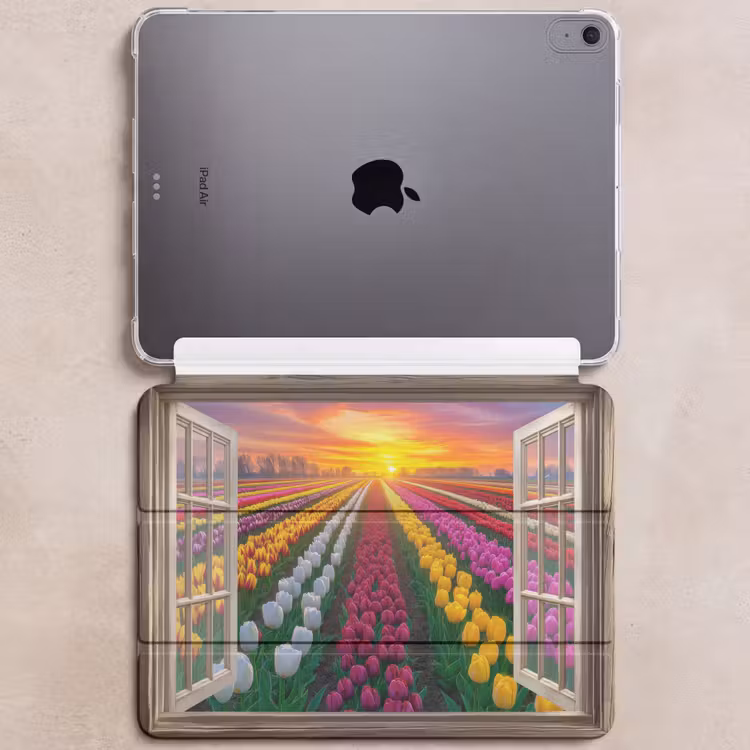 iPad hoes - Doorkijk - Bloemen - Tulpen - Kleurrijk - Zonsondergang — 6