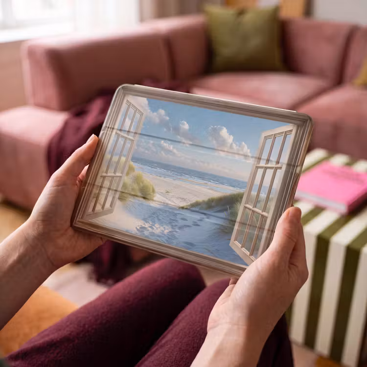 iPad hoes - Doorkijk - Strand - Raam - Duinen - Zee — 4