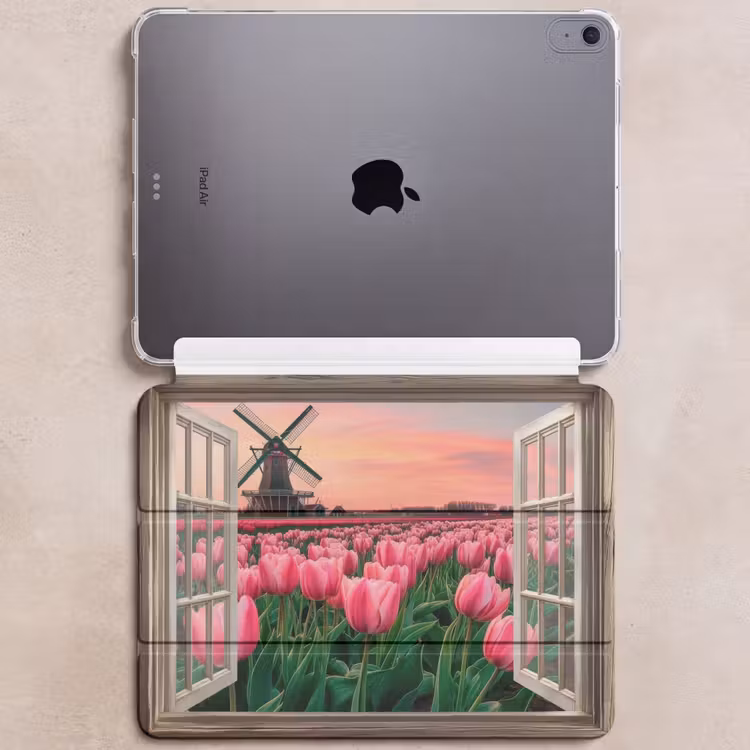 iPad hoes - Doorkijk - Tulpen - Bloemen - Molen - Raam — 6