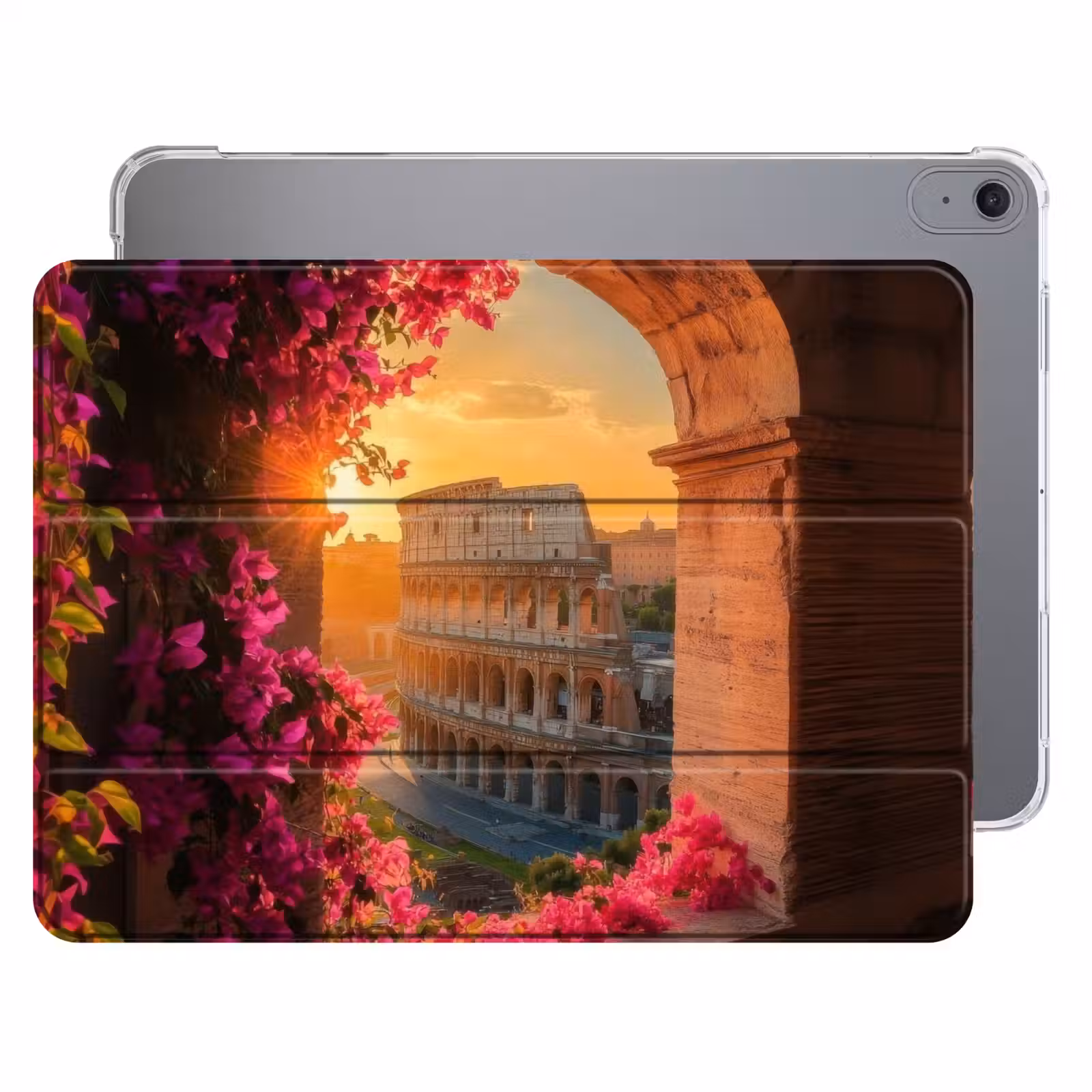 iPad hoes - Colosseum - Rome - Roze Bloemen — 1