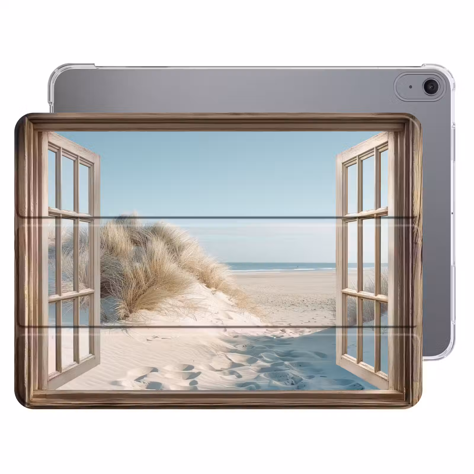 iPad hoes - Doorkijk - Helmgras - Duinen - Zee - Landschap — 1