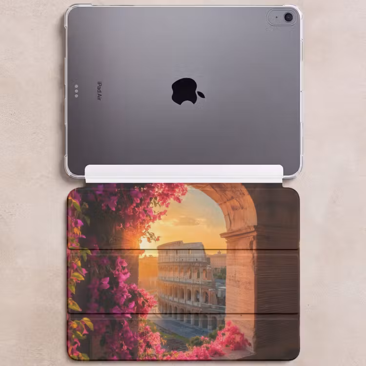 iPad hoes - Colosseum - Rome - Roze Bloemen — 6