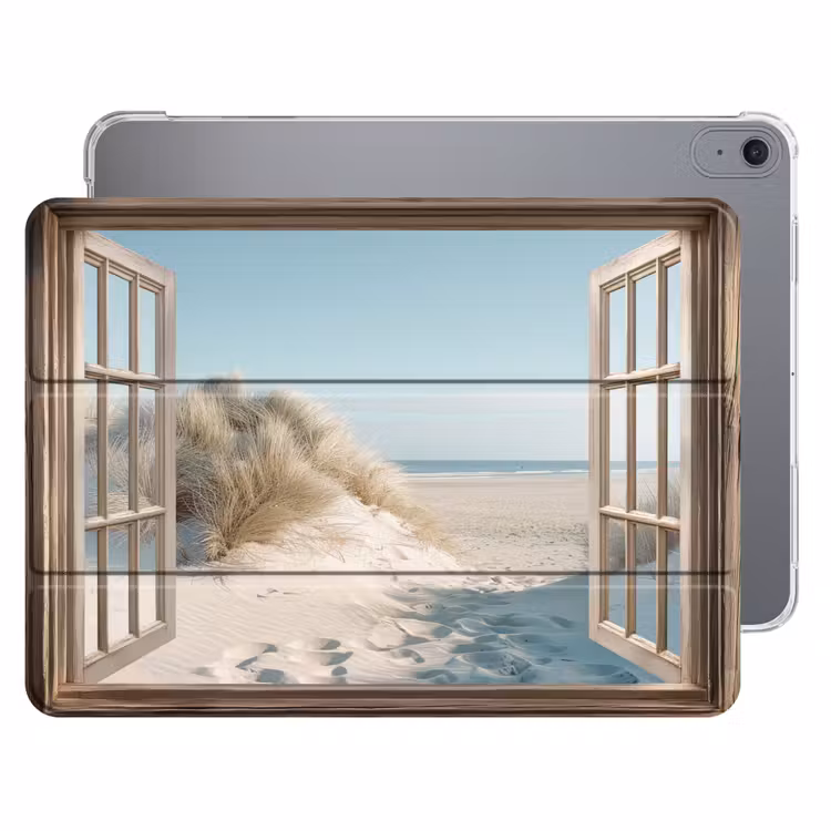 iPad hoes - Doorkijk - Helmgras - Duinen - Zee - Landschap — 1