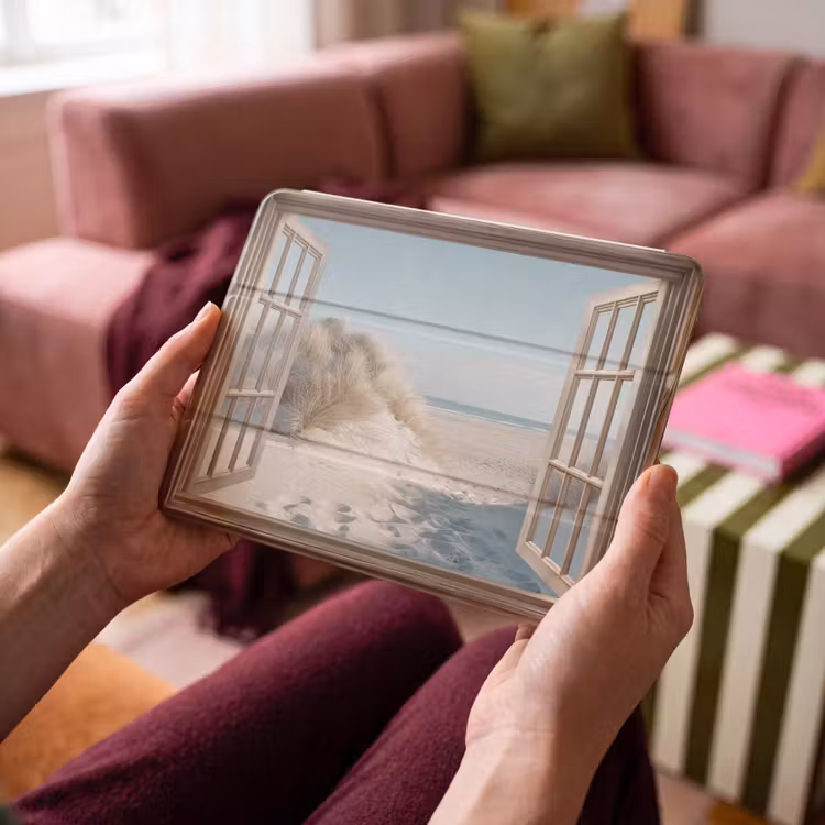 iPad hoes - Doorkijk - Helmgras - Duinen - Zee - Landschap — 4