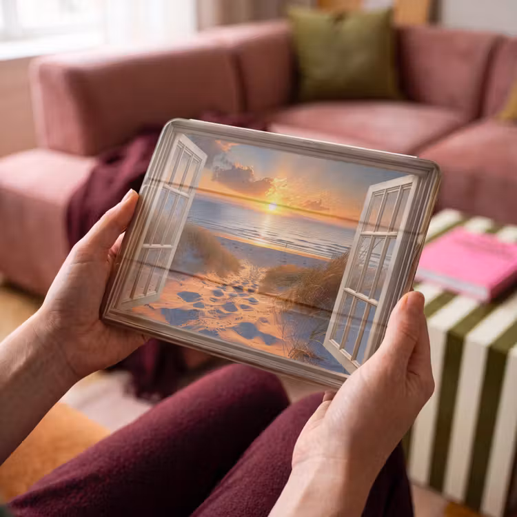 iPad hoes - Doorkijk - Strand - Duinen - Zonsondergang — 4