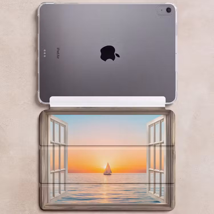 iPad hoes - Doorkijk - Zee - Boot - Zonsondergang — 6