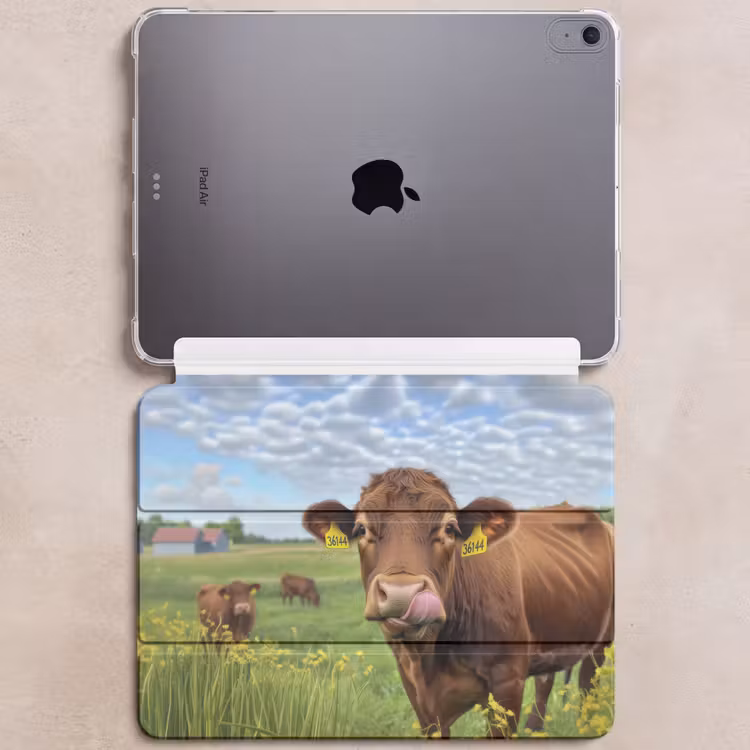 iPad hoes - Koe - Weide - Bloemen — 6