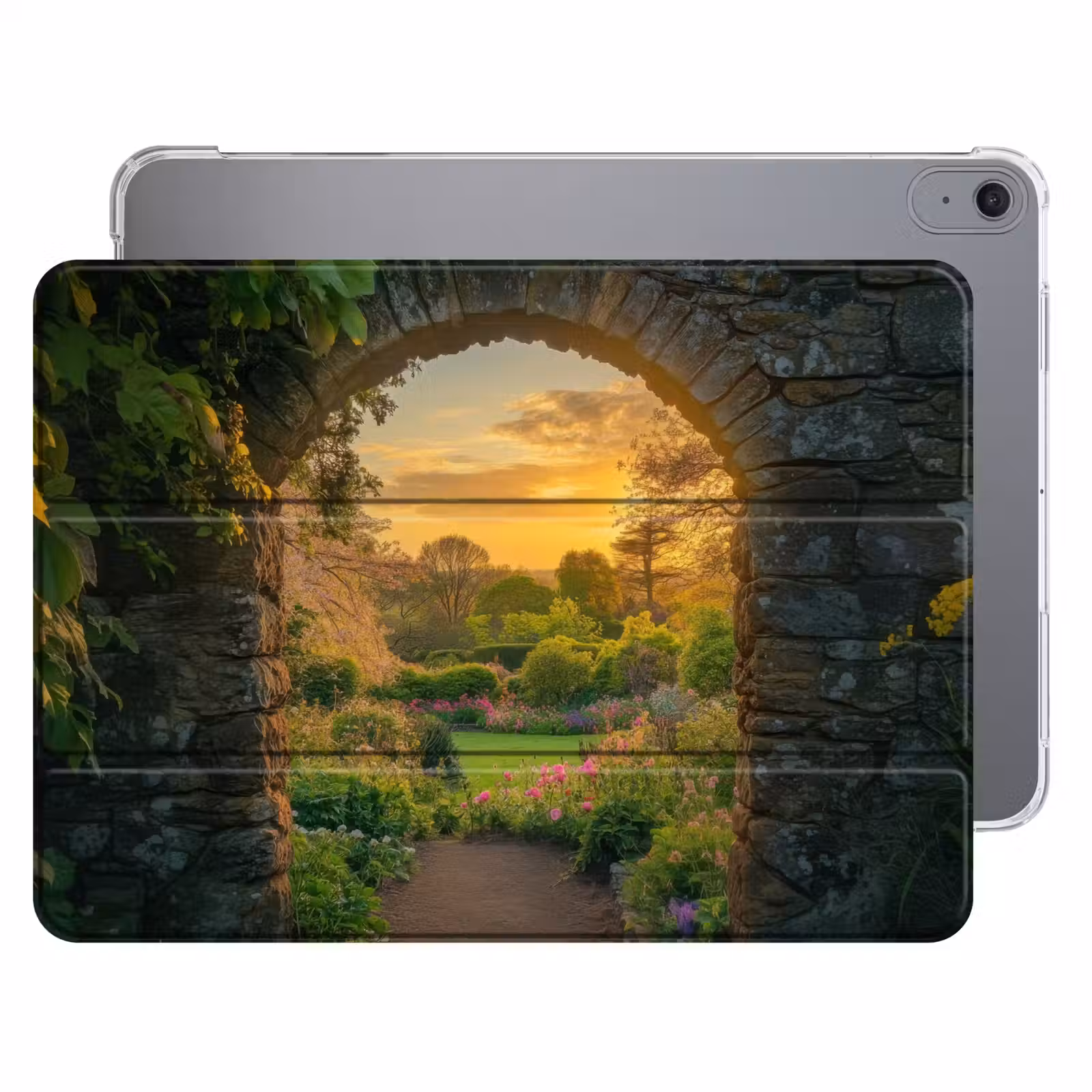 iPad hoes - Poort - Planten - Zonsondergang — 1