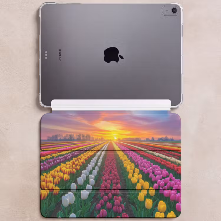 iPad hoes - Tulpenveld - Zonsondergang - Kleurrijk — 6