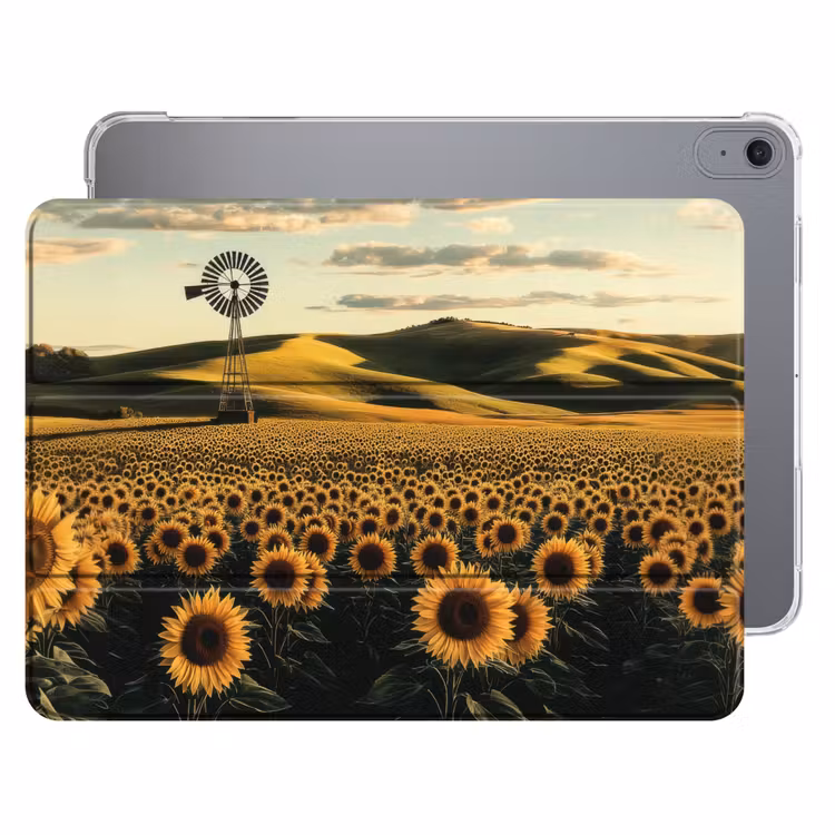 iPad hoes - Zonnebloem - Veld - Windmolen — 1