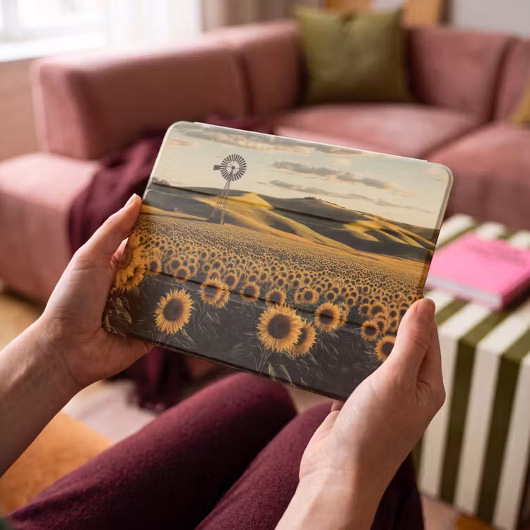 iPad hoes - Zonnebloem - Veld - Windmolen — 4