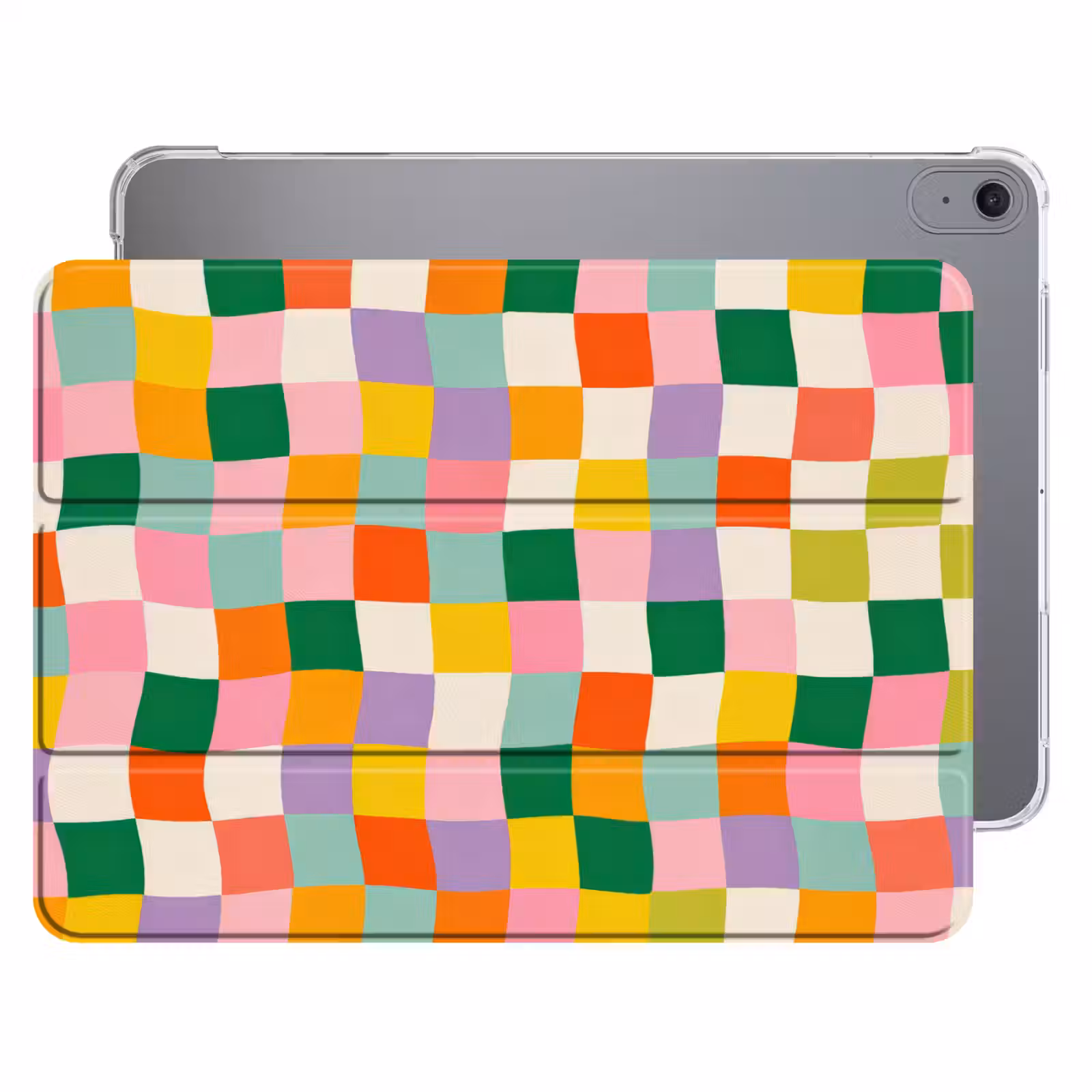 iPad hoes - Vierkanten - Kleurrijk - Golvend — 1