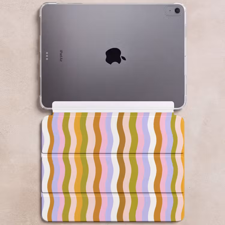 iPad hoes - lijnen - Golven - Pastelkleuren - Patroon — 6