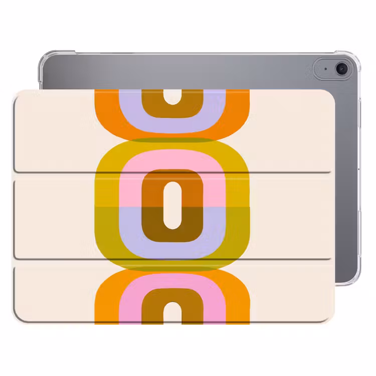 iPad hoes - Stapel - Vormen - Geblokt - Oranje — 1