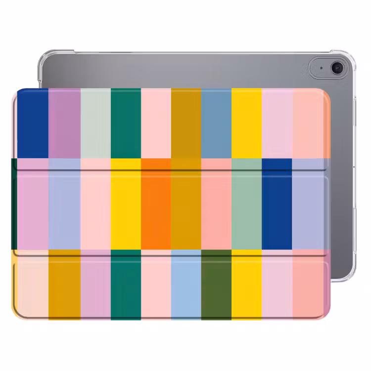 iPad hoes - Stroken - Blauw - Patroon - Abstract — 1