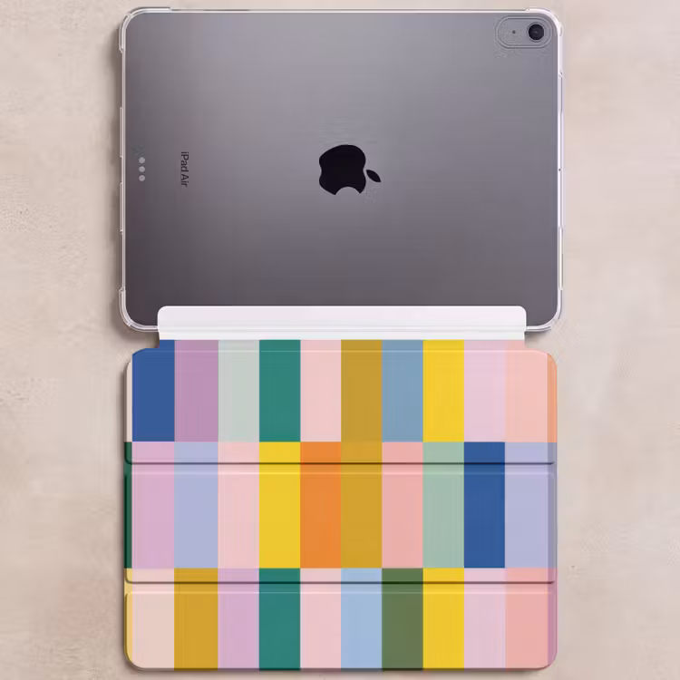 iPad hoes - Stroken - Blauw - Patroon - Abstract — 6