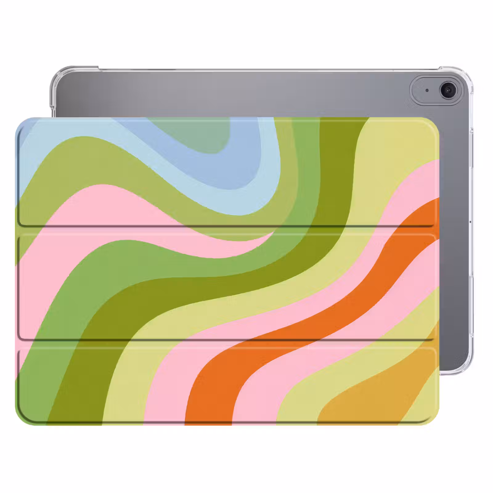 iPad hoes - Lijnen - Pasteltinten - Golvend — 1