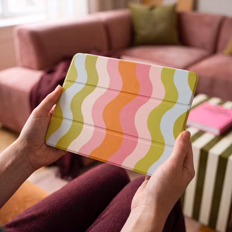 iPad hoes - Banen - Golven - Kleurrijk - Verticaal — 4