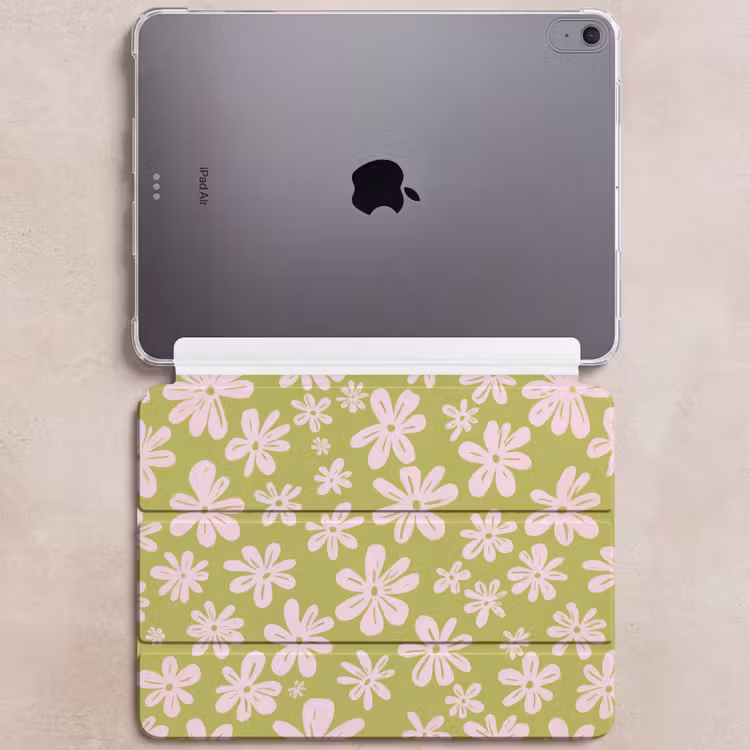 iPad hoes - Bloemen - Roze - Getekend - Patroon — 6