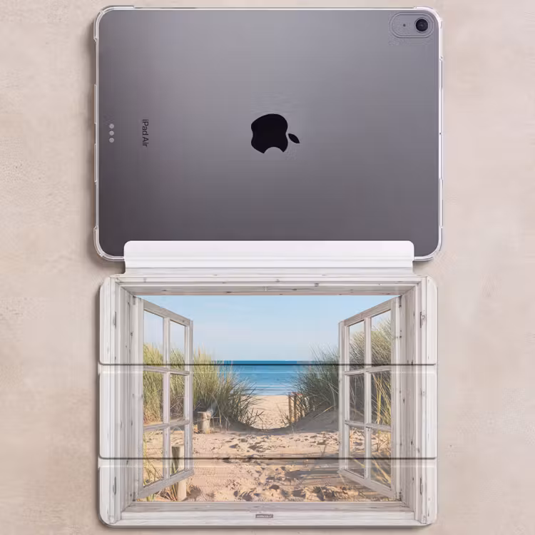 iPad hoes - Doorkijk - Strand - Zee - Duinen - Zand - Water - Helmgras — 6
