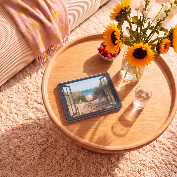 iPad hoes - Doorkijk - Strand - Zee - Zand - Water - Helmgras - Duinen — 2