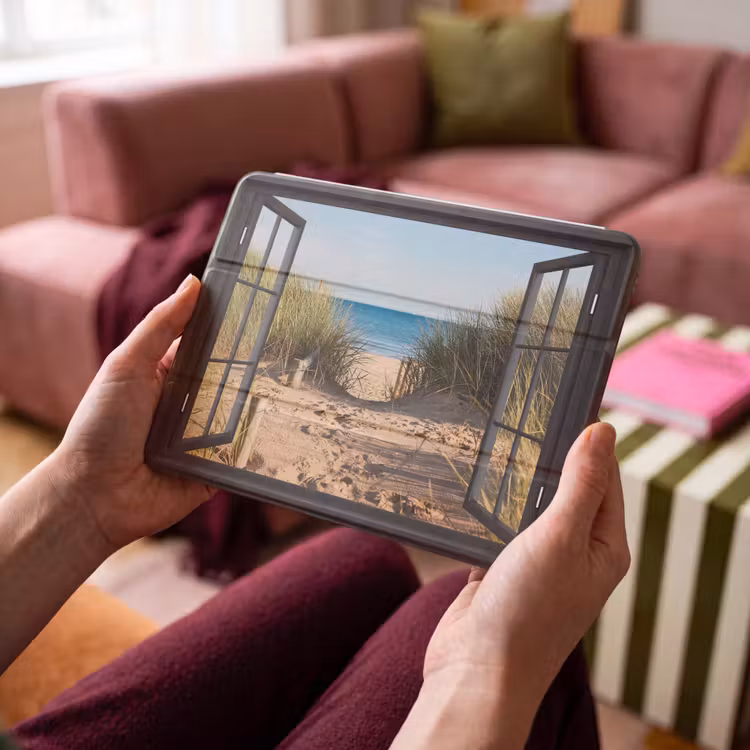 iPad hoes - Doorkijk - Strand - Zee - Zand - Water - Helmgras - Duinen — 4