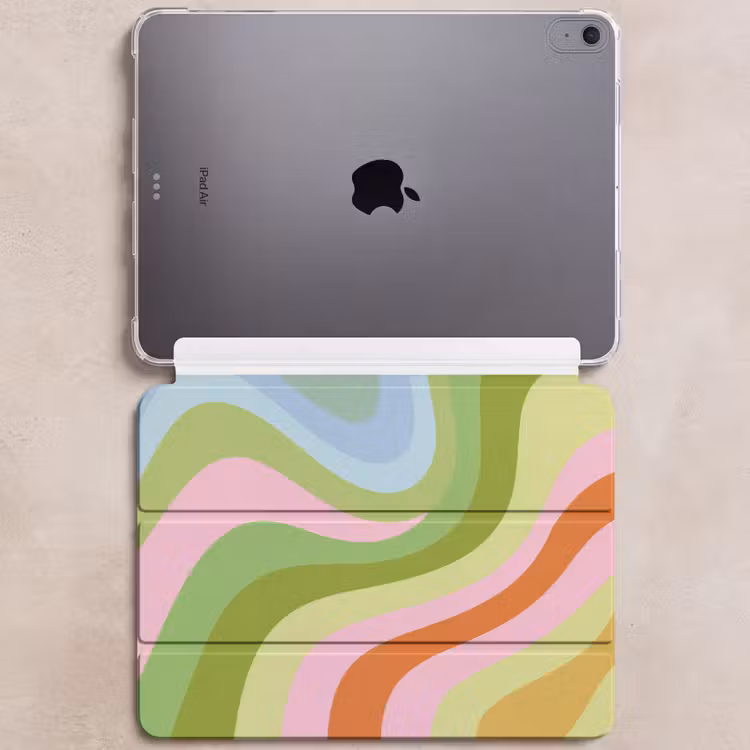 iPad hoes - Lijnen - Pasteltinten - Golvend — 6
