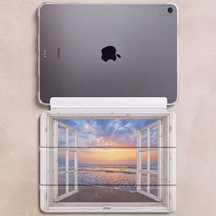 iPad hoes - Doorkijk - Zee - Strand - Zonsondergang - Blauw — 6