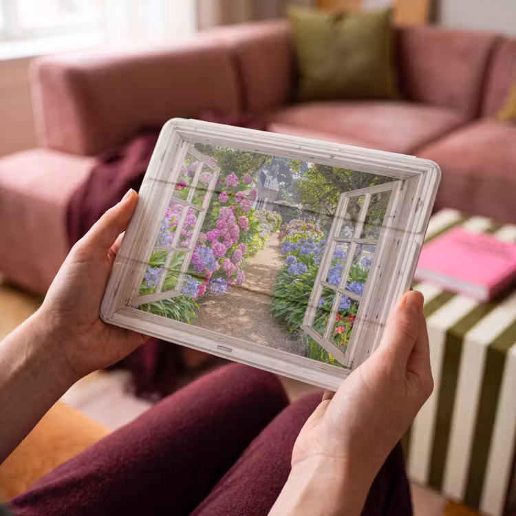 iPad hoes - Hortensia - Doorkijk - Bloemen - Zomer - Paars - Pad — 4