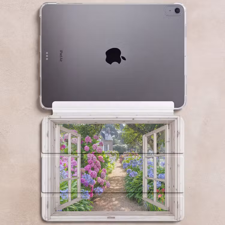iPad hoes - Hortensia - Doorkijk - Bloemen - Zomer - Paars - Pad — 6