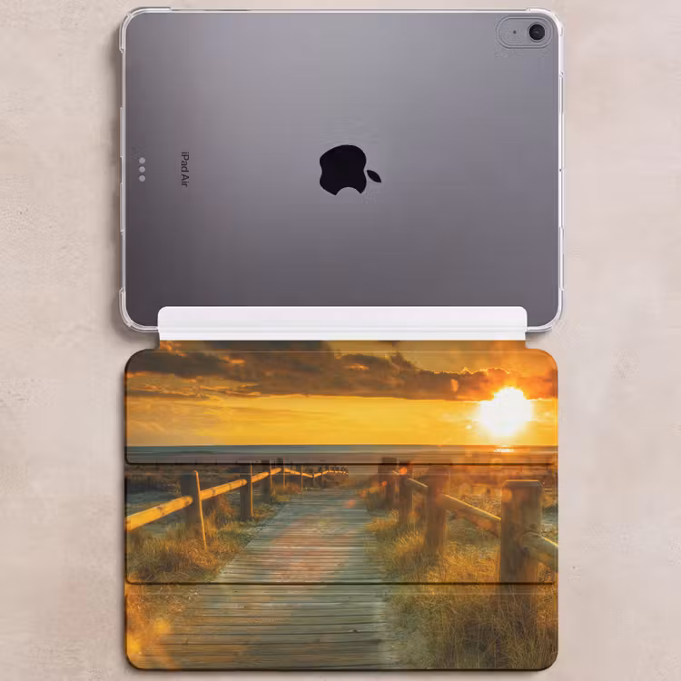 iPad hoes - Zon - Strand - Duin - Horizon - Gras - Pad - Oranje — 6