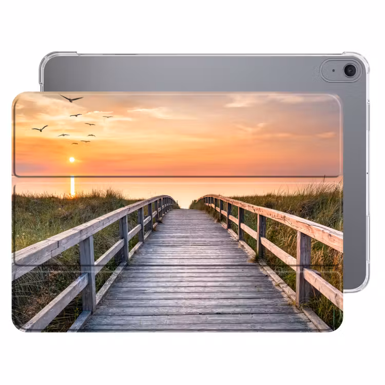iPad hoes - Zonsonderang - Zee - Pad - Gras - Duin - Vogels — 1