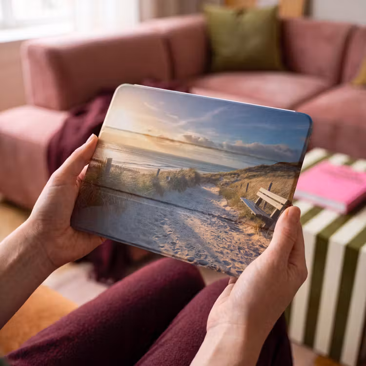 iPad hoes - Zonsondergang - Strand - Duin - Gras - Bank — 4