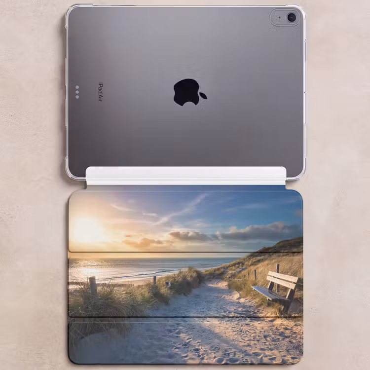 iPad hoes - Zonsondergang - Strand - Duin - Gras - Bank — 6