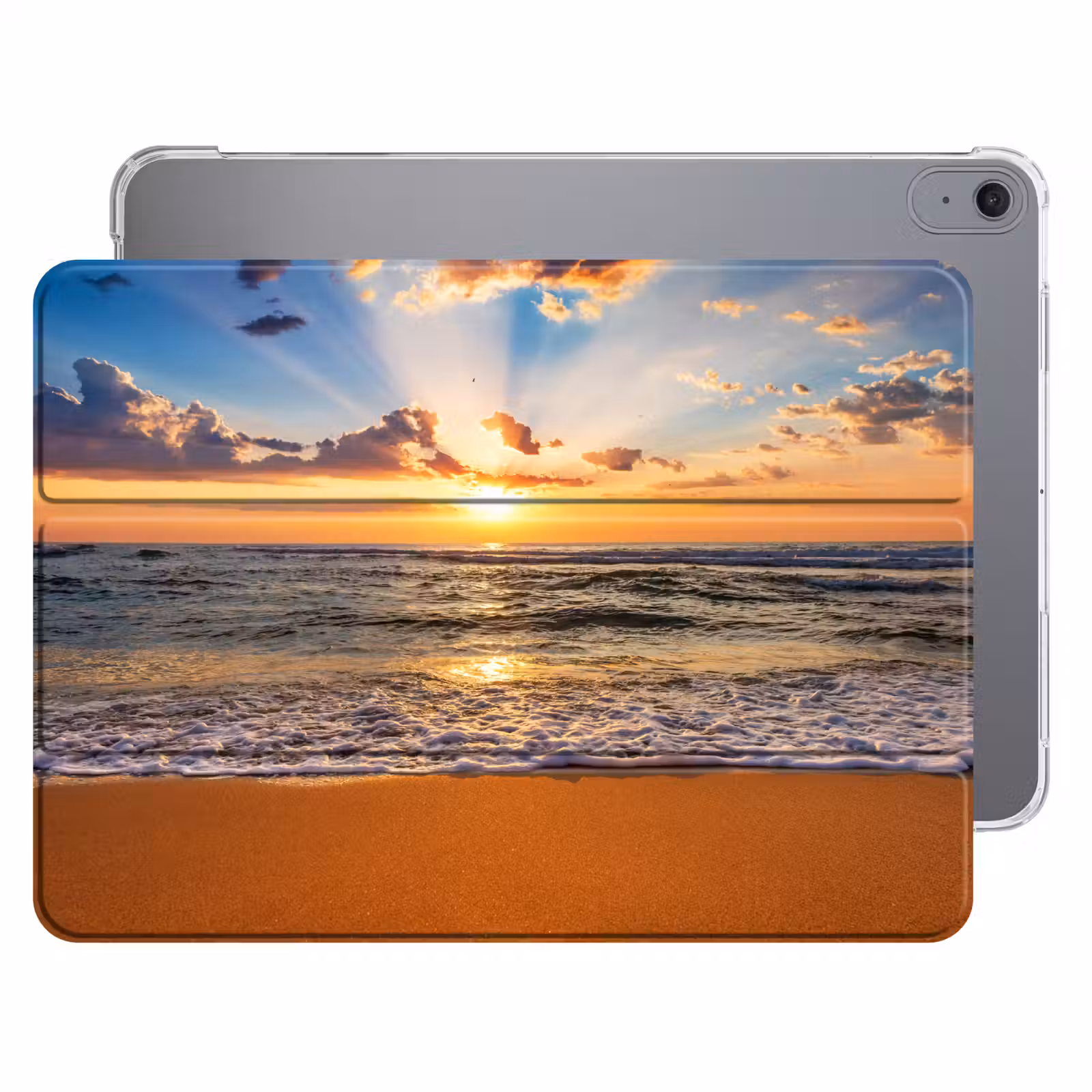 iPad hoes - Strand - Zonsondergang - Zee - Wolken - Horizon — 1