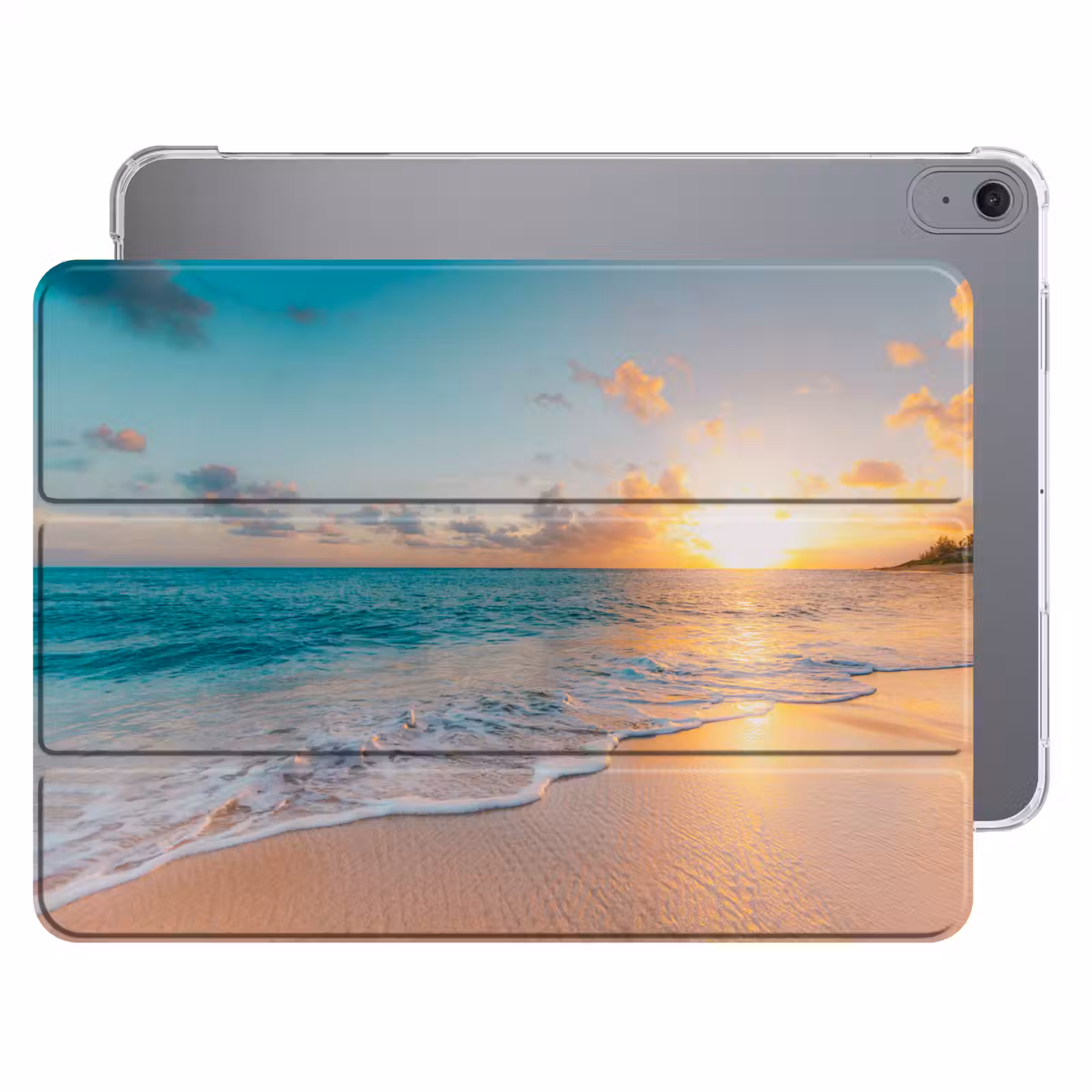 iPad hoes - Zonsondergang - Strand - Zee - Zomer - Blauw — 1