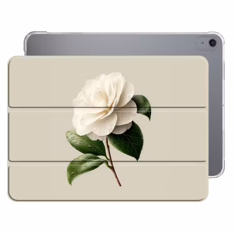 iPad hoes - Cameliabloem - Wit - Groen — 1