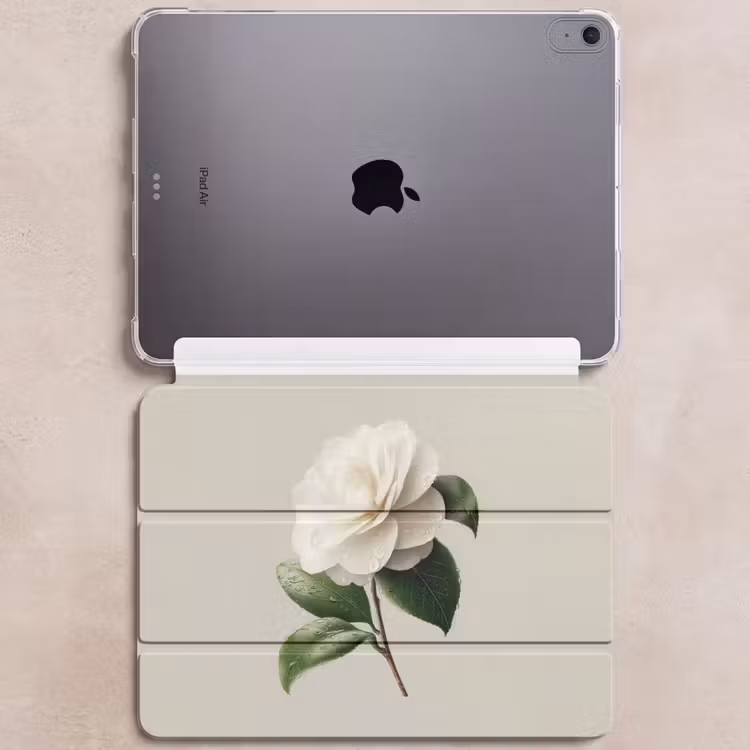 iPad hoes - Cameliabloem - Wit - Groen — 6