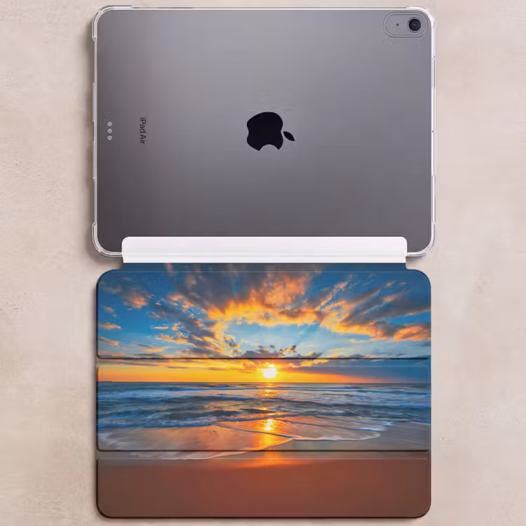 iPad hoes - Zee - Zonsondergang - Strand - Wolken - Oranje — 6