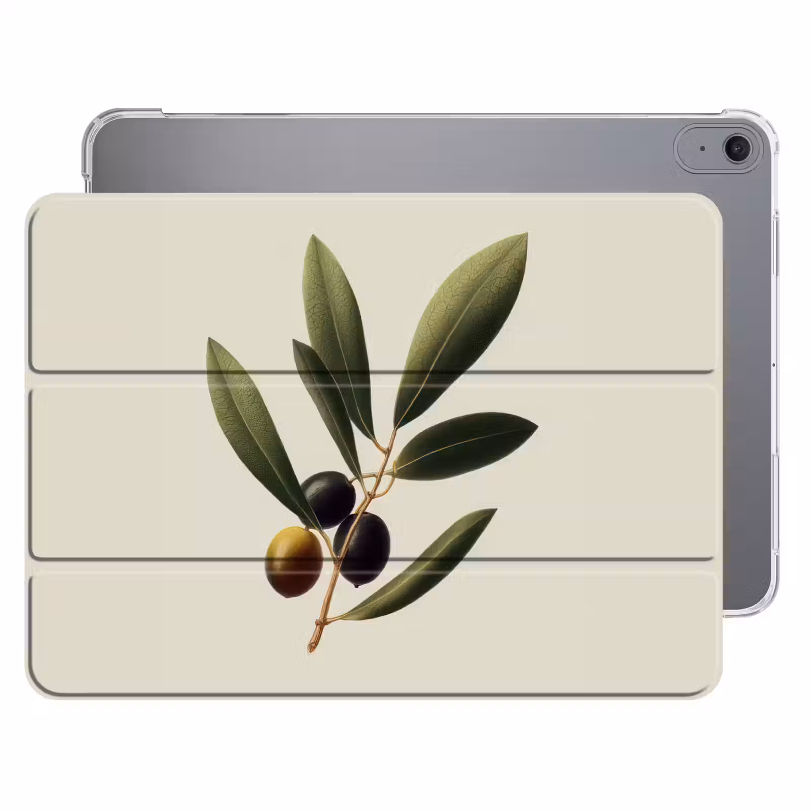 iPad hoes - Olijftak - Donkergroen - Olijven — 1