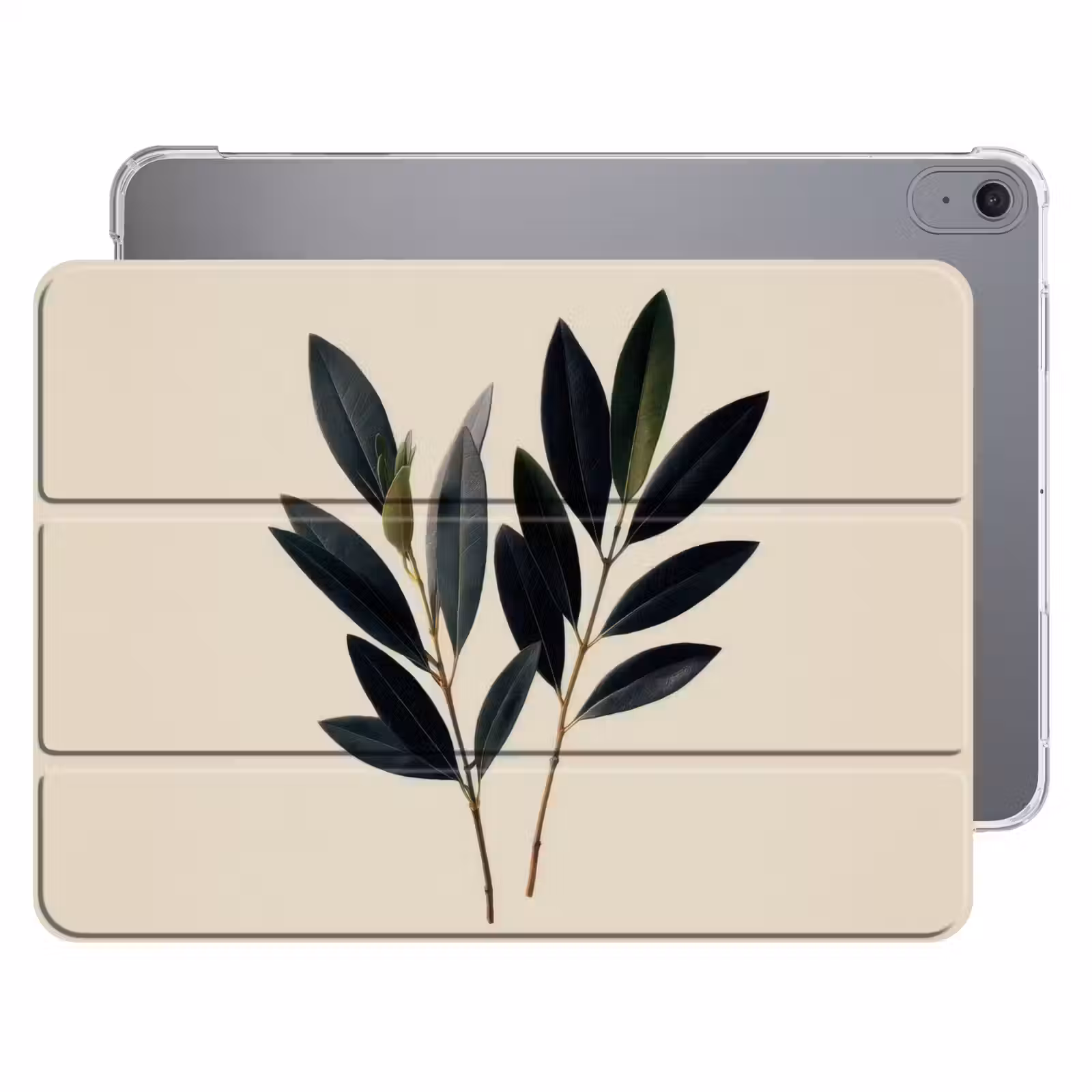 iPad hoes - Ovaalvormige bladeren - Diep groen - Symmetrisch — 1