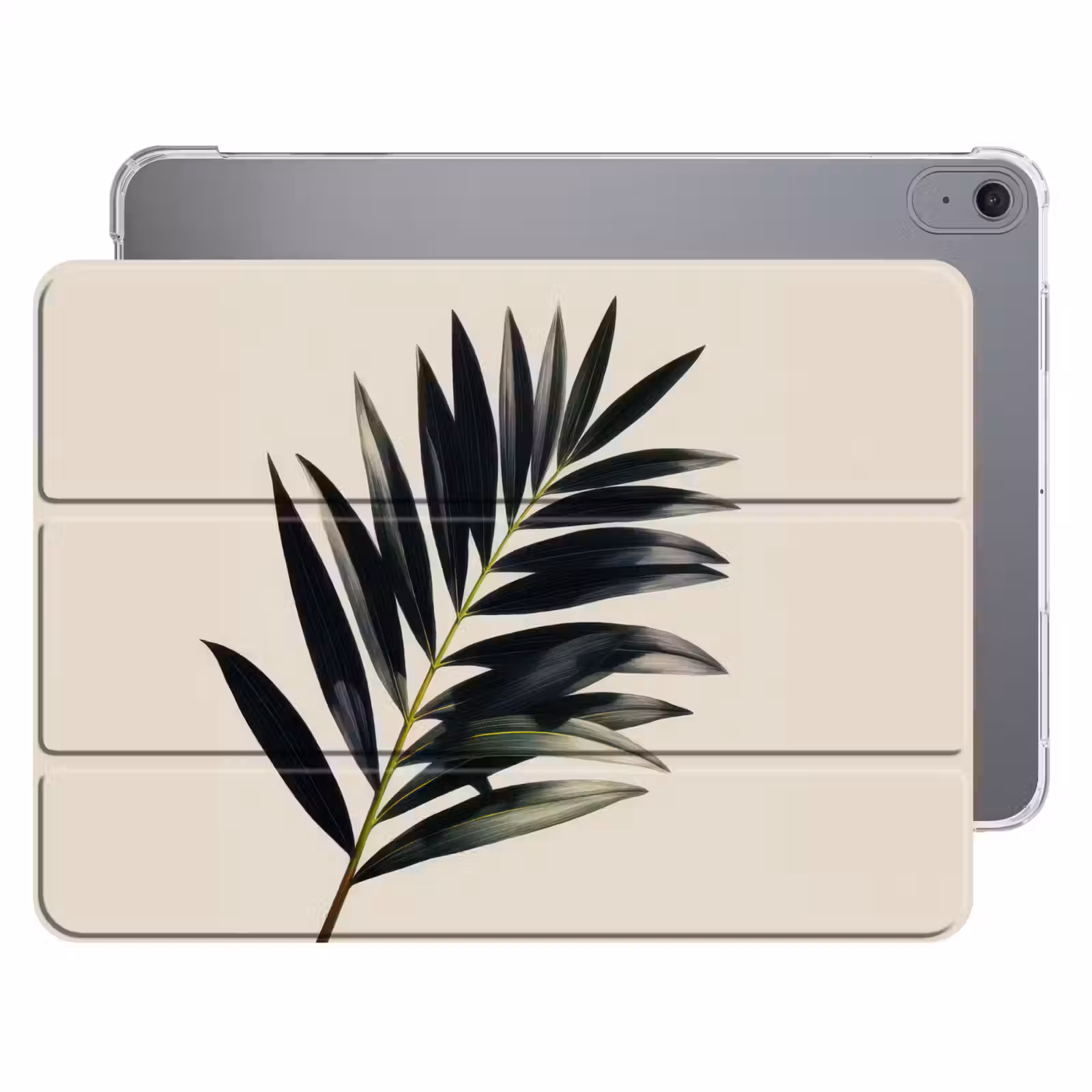 iPad hoes - Palmblad - Subtiel - Groen - beige — 1
