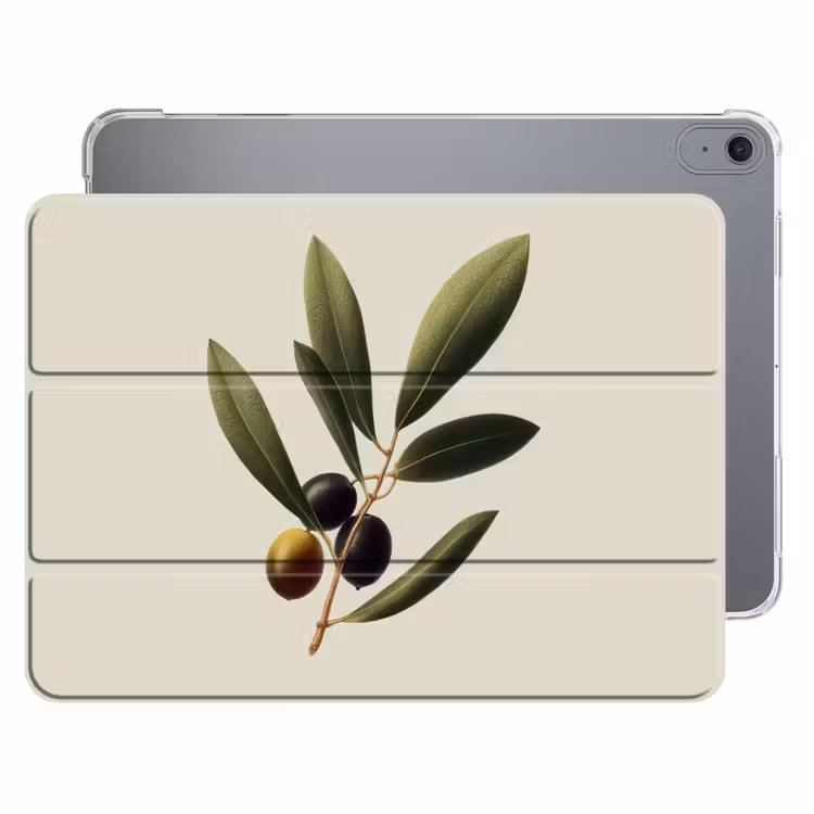 iPad hoes - Olijftak - Donkergroen - Olijven — 1