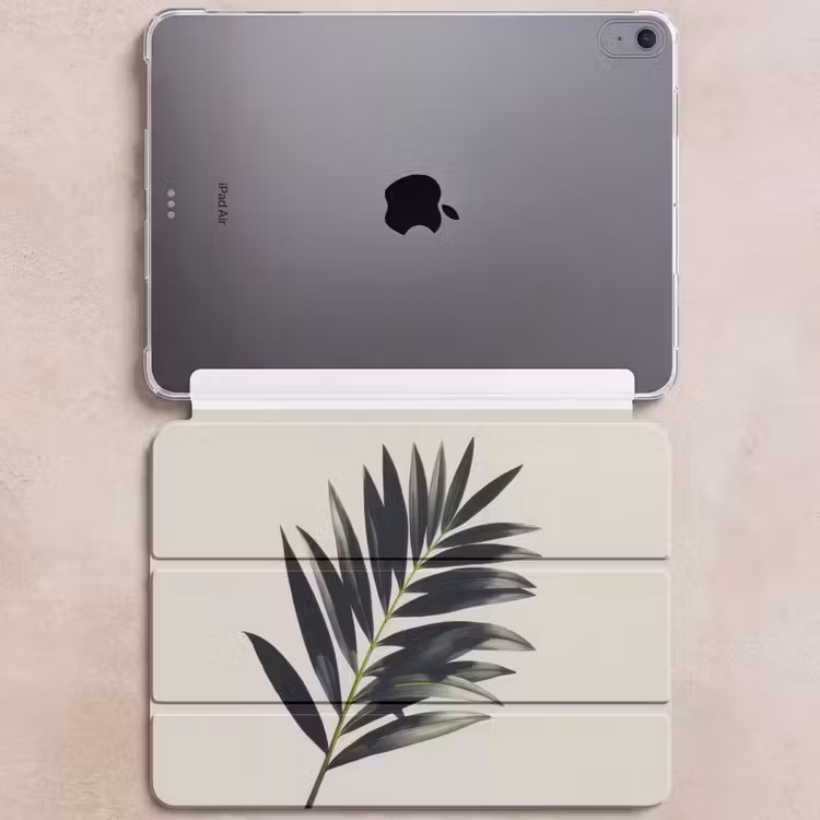 iPad hoes - Palmblad - Subtiel - Groen - beige — 6