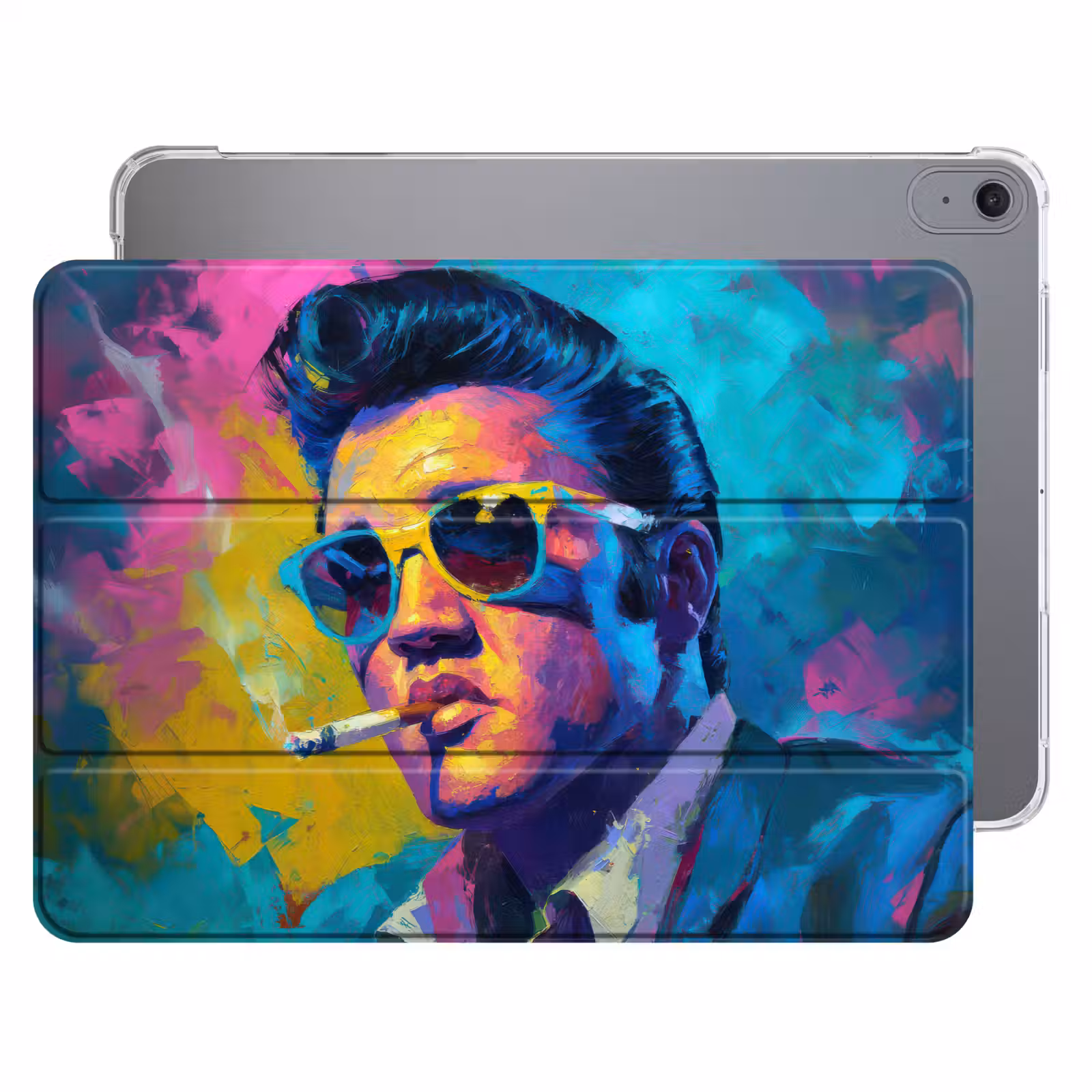 iPad hoes - Portret - Sigaret - Kleurrijk - Bril — 1