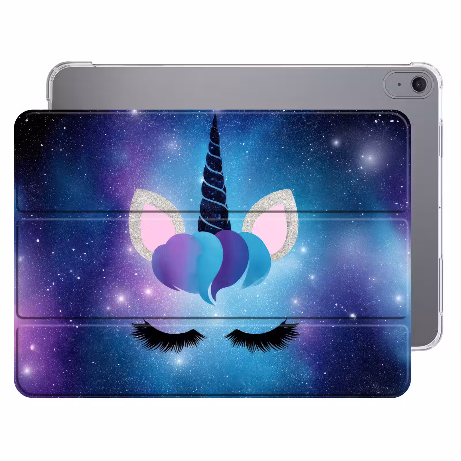 iPad hoes - Eenhoorn - Sterren - Blauw — 1
