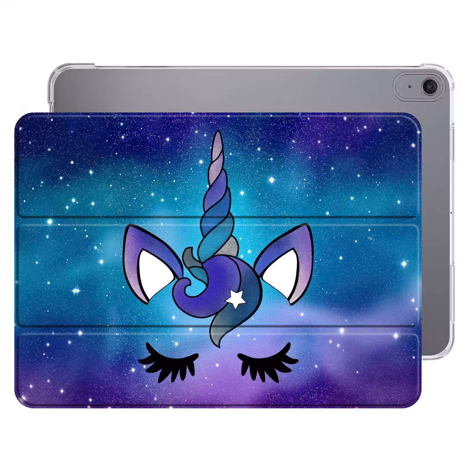 iPad hoes - Eenhoorn - Sterrenhemel - Ster - Blauw — 1