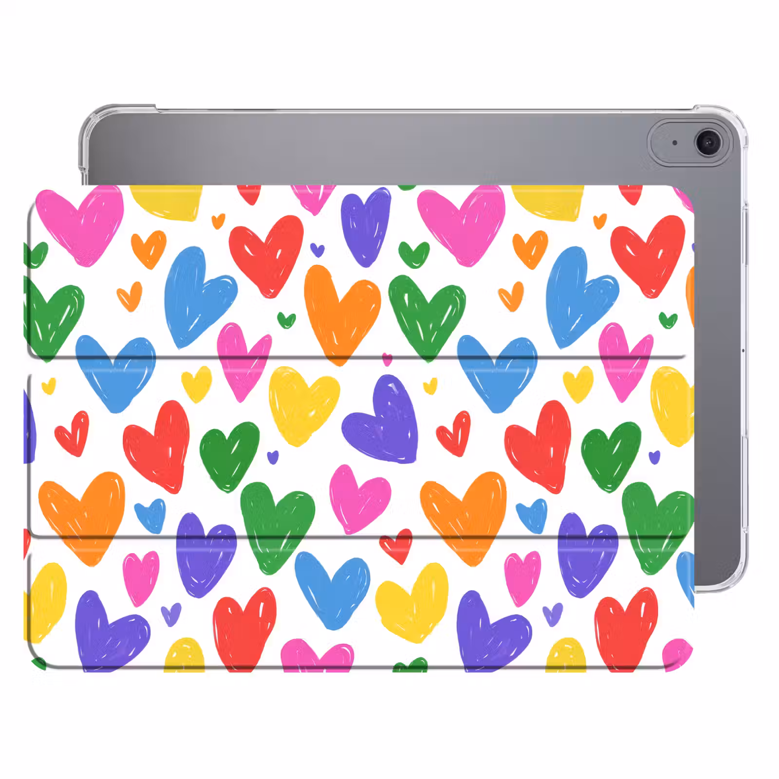 iPad hoes - Hartjes - Patroon - Kleurrijk — 1