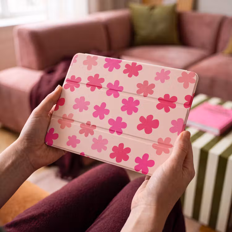 iPad hoes - Bloemen - Patroon - Roze — 4