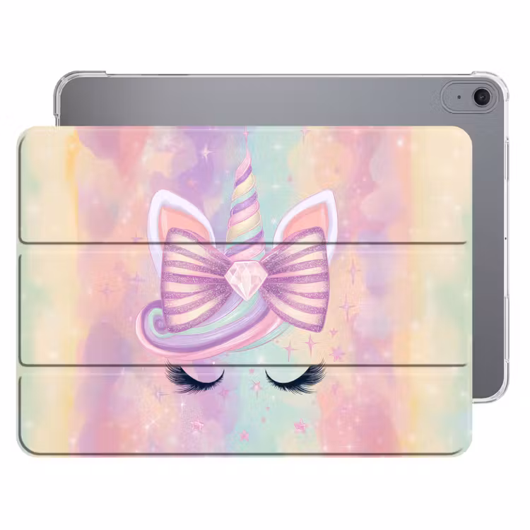 iPad hoes - Eenhoorn - Glitters - Regenboog - Pastel — 1